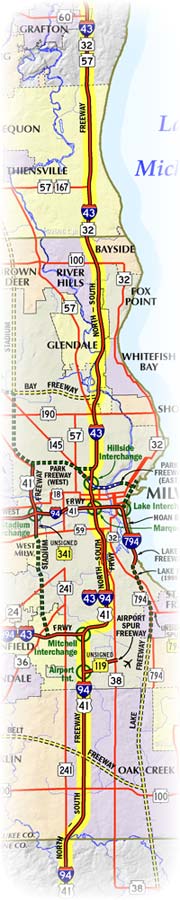 Map of North-South Freeway