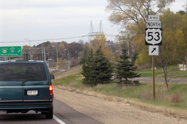 BYPASS US-53 sign