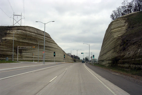 Hill cut on North Crossing Extension