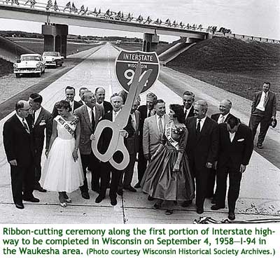 I-94 Ribbon Cutting Waukesha 1958