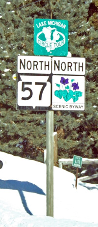 Wisconsin Scenic Byway route marker assembly